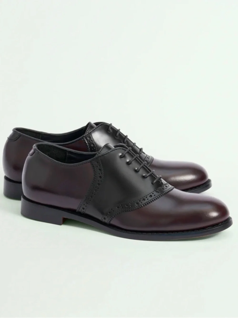Florsheim Genuine Leather Two-Tone Mens Burgundy and Black Hard shoes